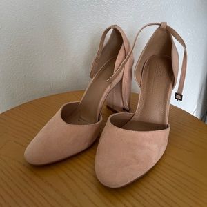asos blush block heels